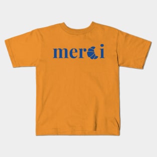 Le Croissant Merci French Design Kids T-Shirt